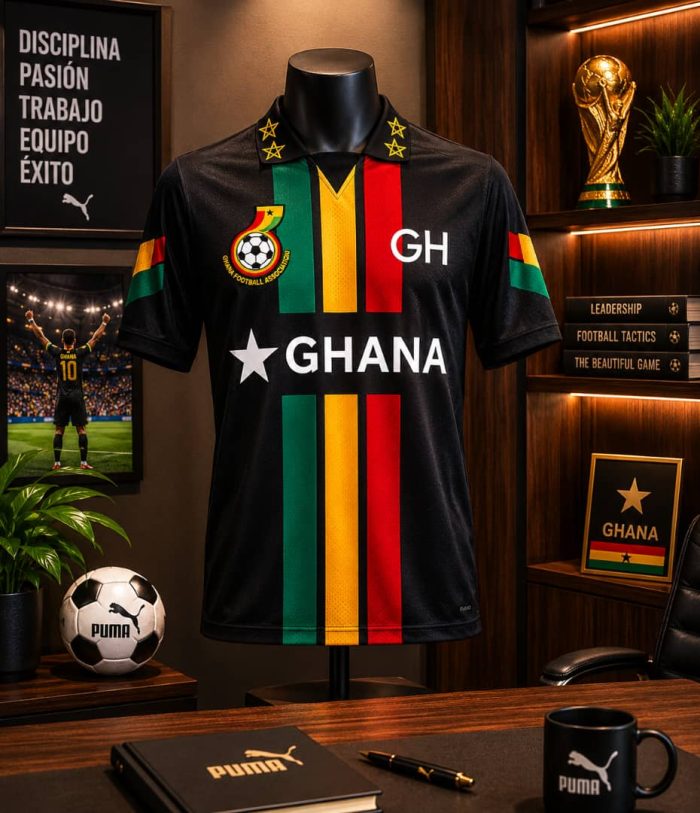 Ghana Inspired Black Jersey